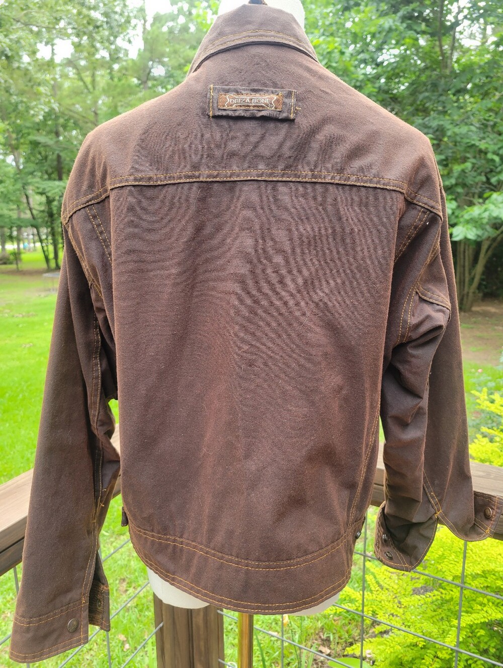 Unisex Driza-Bone Brown Waxed Canvas Field Jacket - Picture 5 of 9